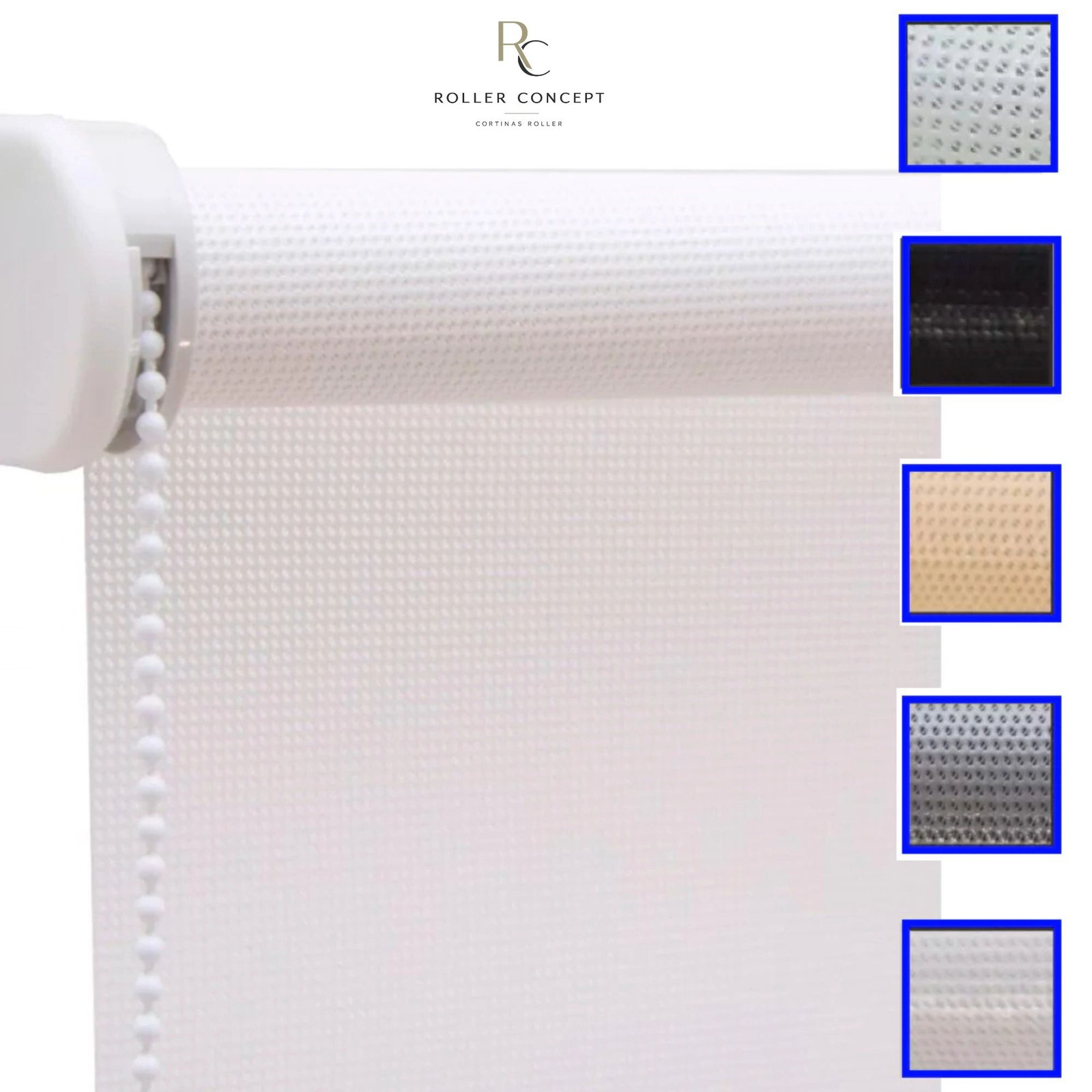Cortina Roller Mesh Screen Traslucida 240x210 cm Lista para Instalar