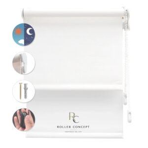 Cortina Roller Doble Blackout Sunscreen 160x130
